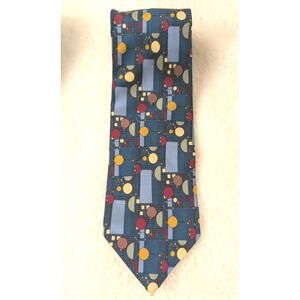 Boelter Milwaukee Italy Silk Tie Frank Lloyd Wright Inspired Geometric‎ Art